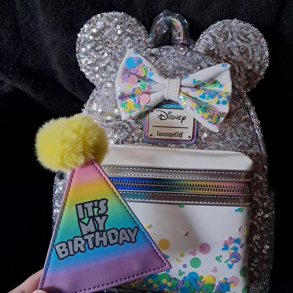 Sequin Birthday Loungefly Mini Backpack - Picture 3 of 6